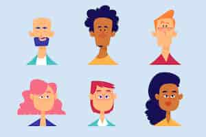 Vecteur gratuit concept d'illustration avatars personnes