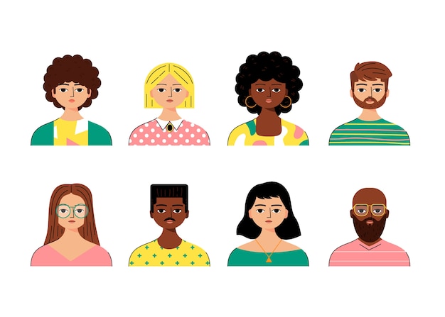 Vecteur gratuit concept d'illustration avatars personnes