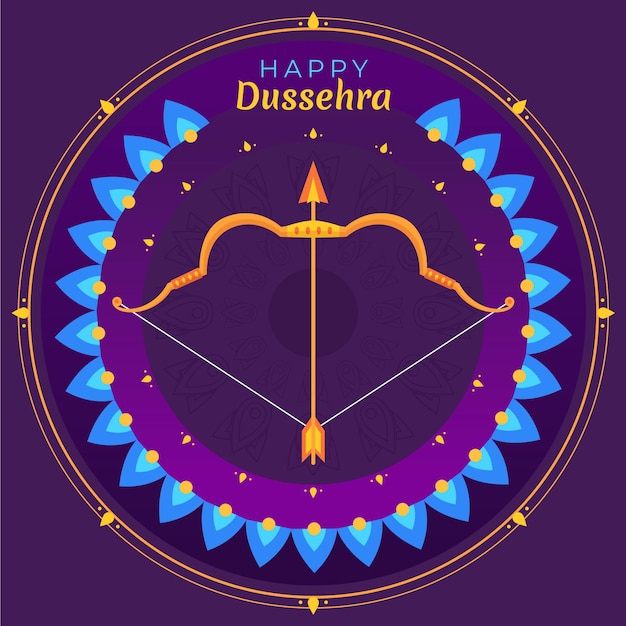 Vecteur gratuit concept d'illustration du festival de dussehra