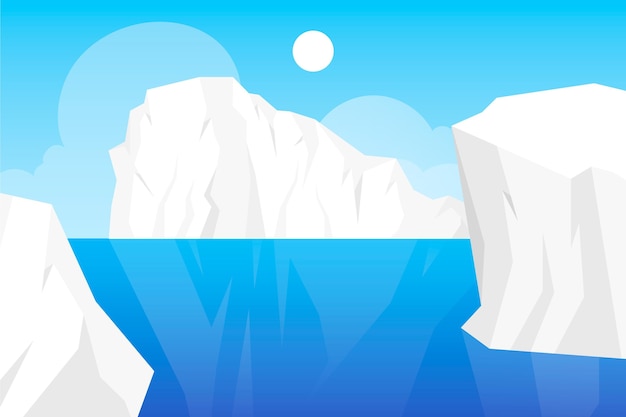 Vecteur gratuit concept d'illustration iceberg