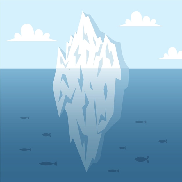 Vecteur gratuit concept d'illustration iceberg