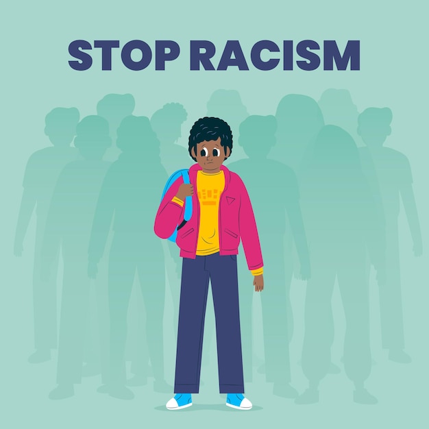 Vecteur gratuit concept d'illustration de racisme