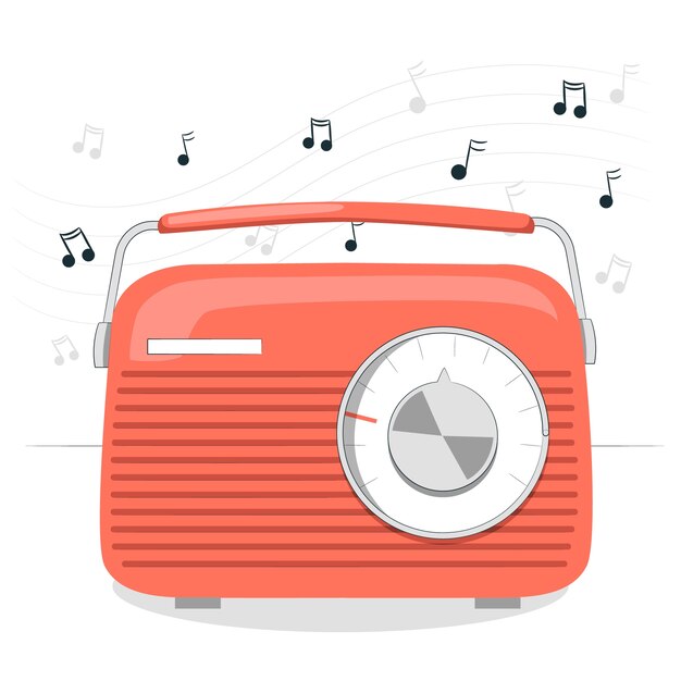 Concept d'illustration de radio vintage
