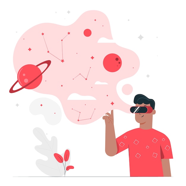 Vecteur gratuit concept d'illustration de la réalité virtuelle