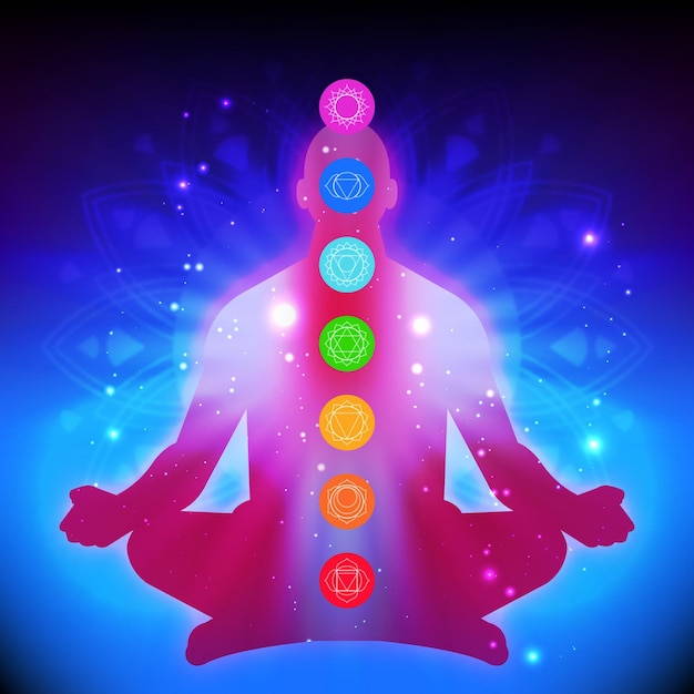 Concept illustré de chakras