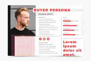 Vecteur gratuit concept d'infographie acheteur persona