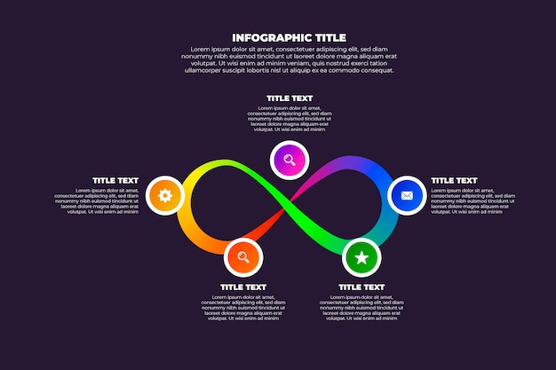 Vecteur gratuit concept d'infographie boucle infini