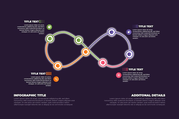 Vecteur gratuit concept d'infographie boucle infini