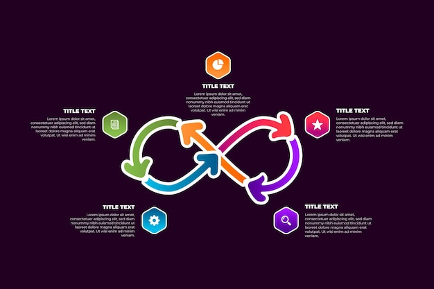 Vecteur gratuit concept d'infographie boucle infini