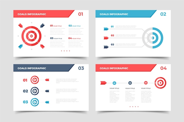 Vecteur gratuit concept d'infographie de buts