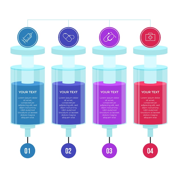 Vecteur gratuit concept d'infographie médicale