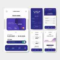 Vecteur gratuit concept d'interface d'application bancaire