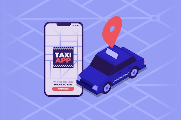 Concept D'interface De L'application De Taxi