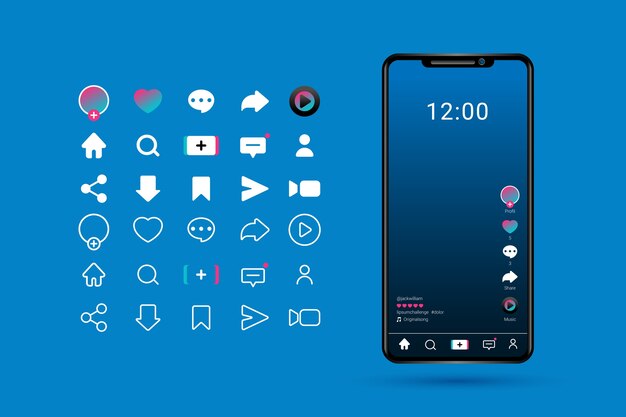 Concept d'interface Tiktok