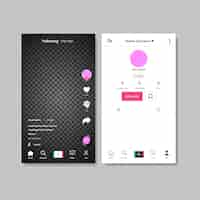 Vecteur gratuit concept d'interface tiktok