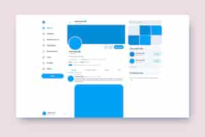 Vecteur gratuit concept d'interface twitter