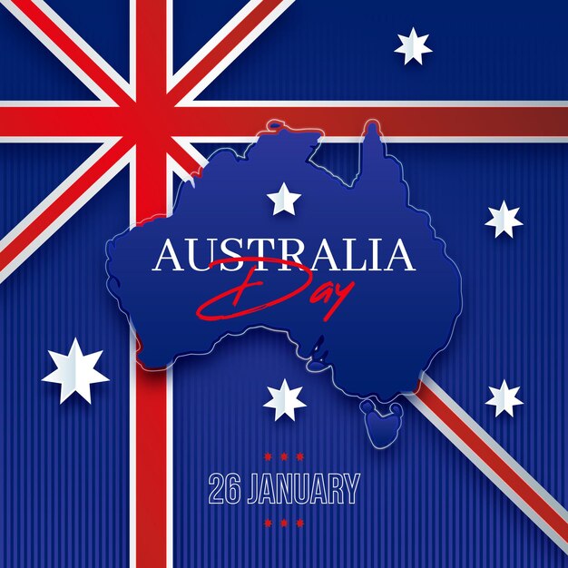 Concept de jour australie design plat