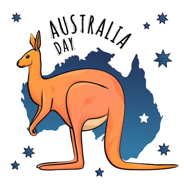 Concept De Jour Australie Dessiné à La Main