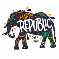 Vecteur gratuit concept de jour de république indienne dessinés à la main