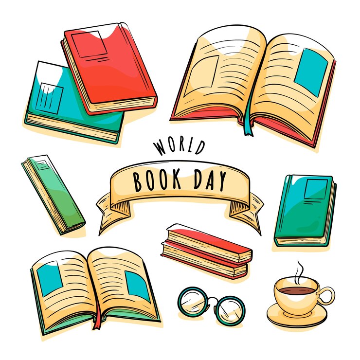 Vecteur gratuit concept de journée mondiale du livre dessiné à la main