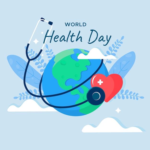 Vecteur gratuit concept de journée mondiale de la santé design plat