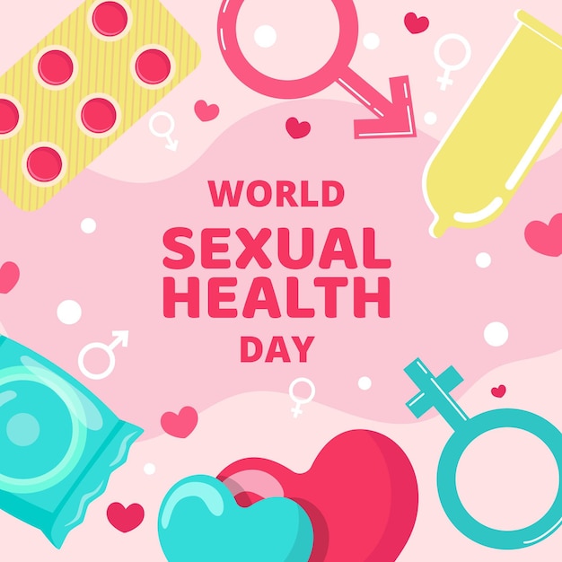 Vecteur gratuit concept de la journée mondiale de la santé sexuelle