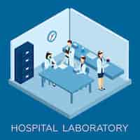 Vecteur gratuit concept de laboratoire hospitalier