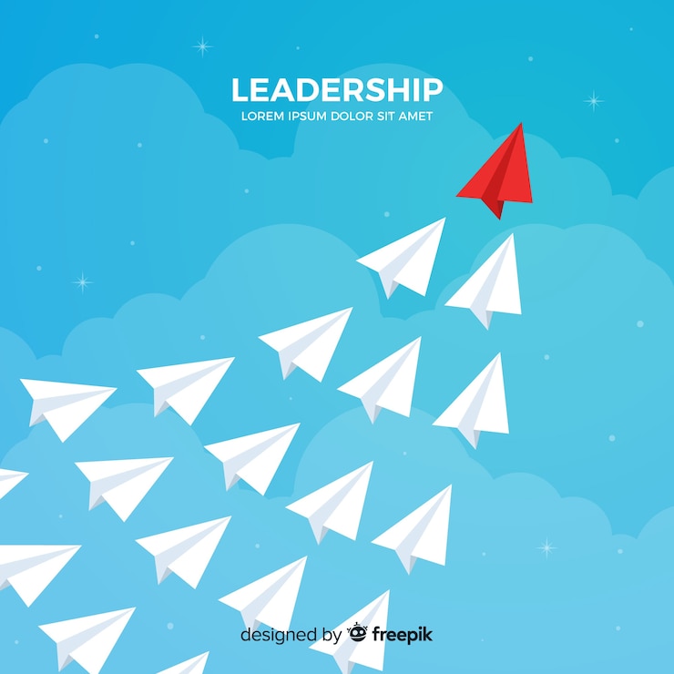 Vecteur gratuit concept de leadership et d&#39;avions en papier