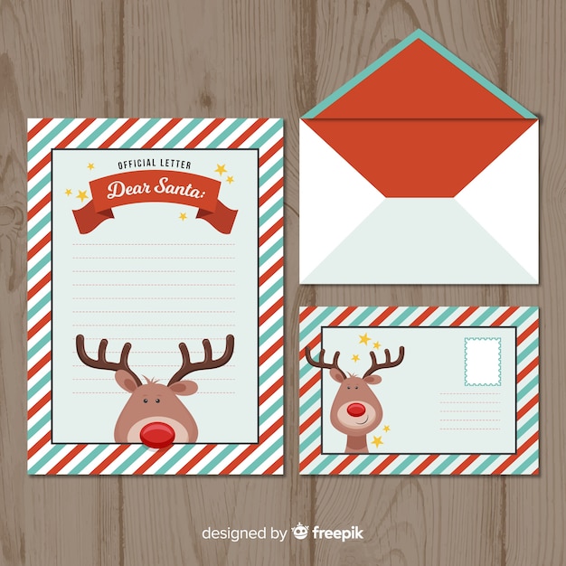 Concept De Lettre Et Enveloppe Plat De Noël