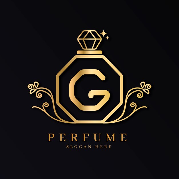 Concept de logo de parfum de luxe