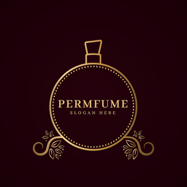Concept de logo de parfum de luxe