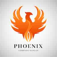 Vecteur gratuit concept de logo de phoenix