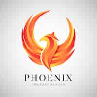 Vecteur gratuit concept de logo de phoenix