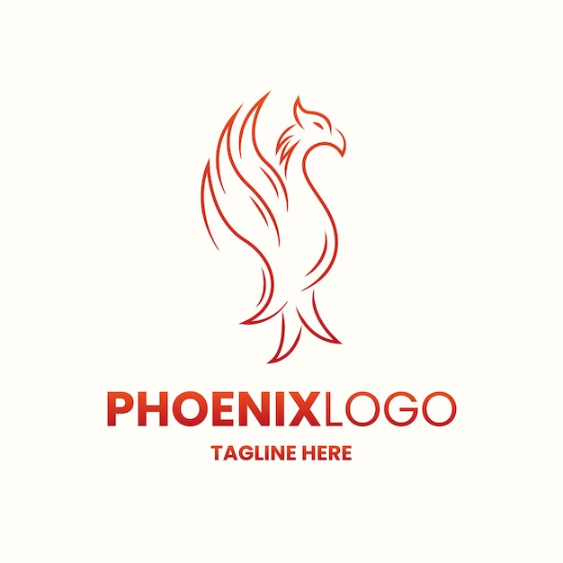 Vecteur gratuit concept de logo de phoenix