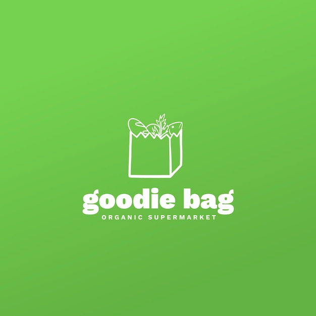 Vecteur gratuit concept de logo de supermarché