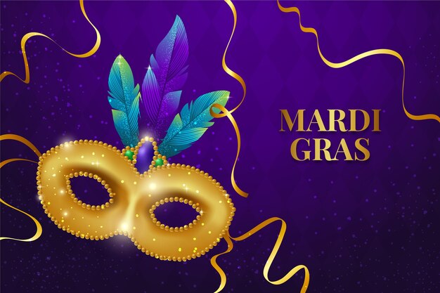 Concept de mardi gras réaliste