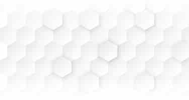 Vecteur gratuit concept médical hexagonal propre blanc