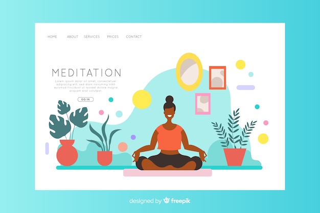 Concept De Méditation Pour La Page De Destination