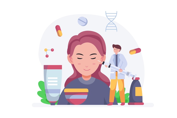 Vecteur gratuit concept de microblading dessiné à la main