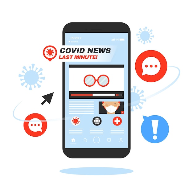 Concept de mise à jour du coronavirus