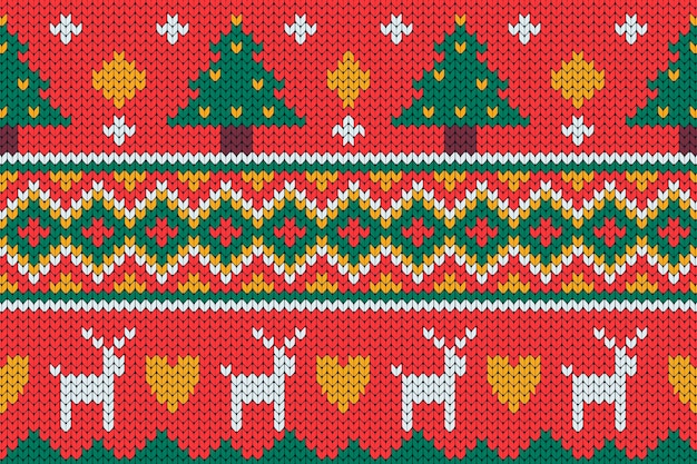 Concept de modèle de Noël tricoté