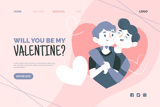 Concept De Modèle Web Pour La Saint-valentin