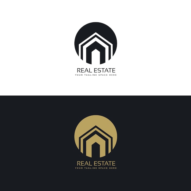 Vecteur gratuit concept moderne de conception de logo immobilier ou immobilier