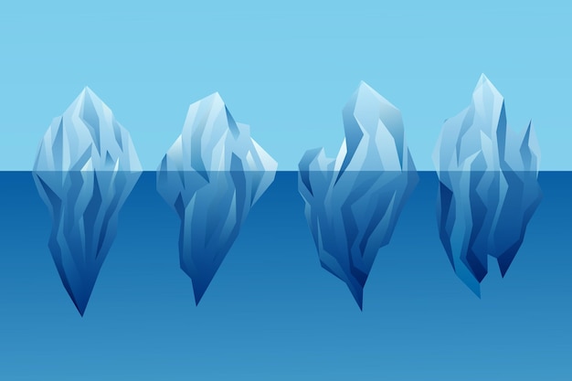 Concept de nature collection Iceberg