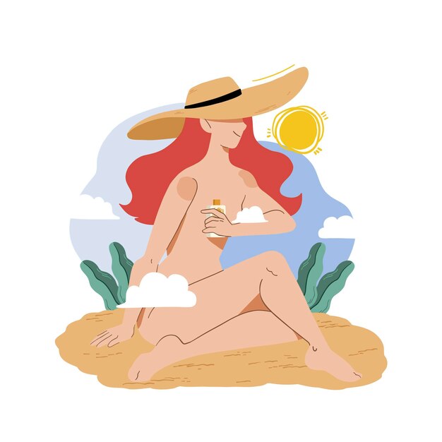 Vecteur gratuit concept de naturisme dessiné à la main