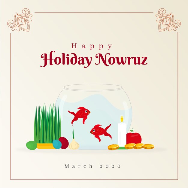 Concept de Nowruz design plat