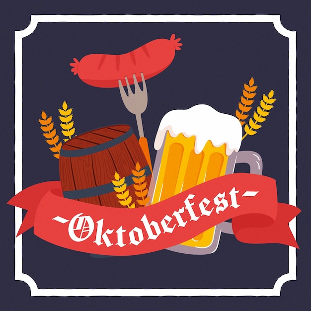 Concept Oktoberfest Dessiné à La Main