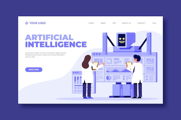 Concept De Page De Destination De L'intelligence Artificielle