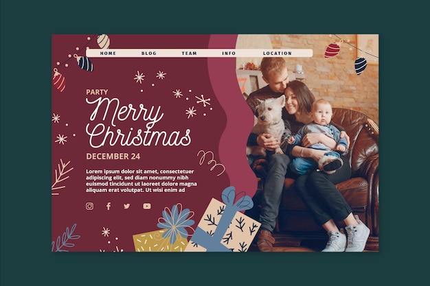 Concept De Page De Destination De Noël