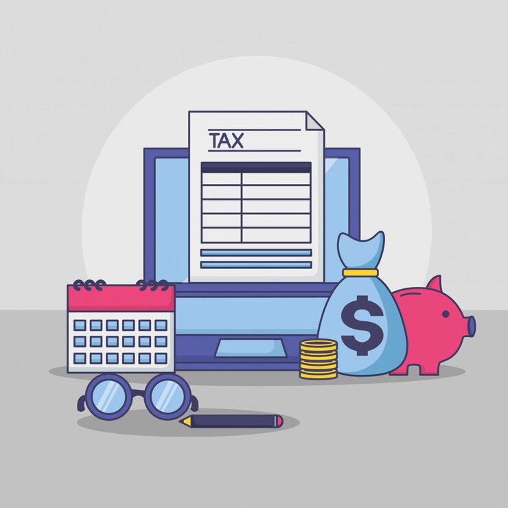 Vecteur gratuit concept de paiement des taxes